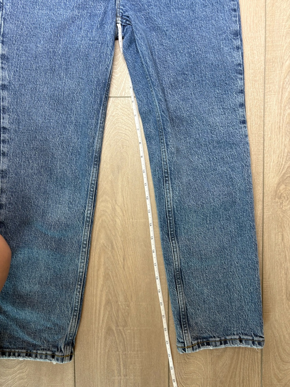 Wrangler High-Rise Rodeo Straight Crop Blue Denim Jeans - Picture 6 of 8